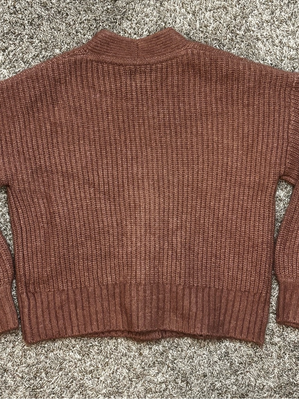 GAP Rust Brown Ribbed Button-Up Cardigan - Picture 3 of 3